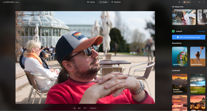 Darüber hinaus gibt es zahlreiche Presets. (Screenshot: Tobias Költzsch/Golem.de)